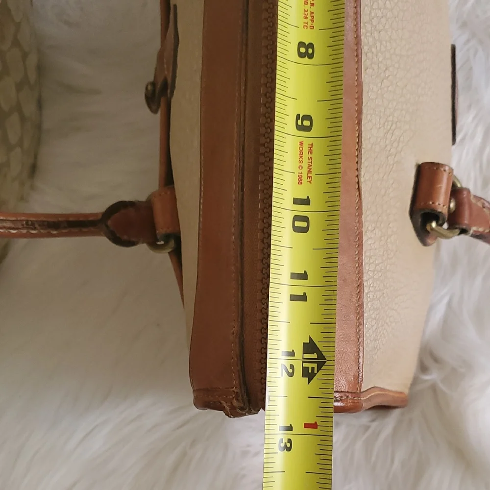 Dooney & Bourke Cream and Brown Satchel - Picture 10 of 16